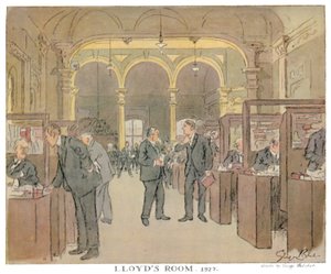 Pokój Lloyda. 1927 - Widziany przez artystę ciosów, 1928 autorstwa Unbekannt