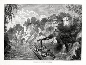 Ładowanie parownicy do bawełny, 1877 autorstwa Unbekannt