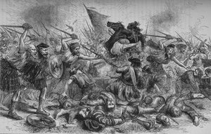 Lochiels Charge w Killycrankie, 27 lipca 1689, c1880 autorstwa Unbekannt