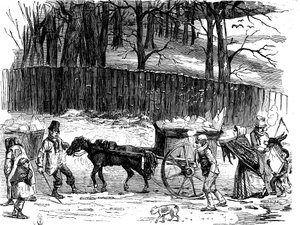 Londyńskie wózki lodowe, 1850 autorstwa Unbekannt