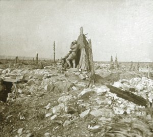 Punkt widokowy, Fort Vaux, północna Francja, c1914-c1918 autorstwa Unbekannt