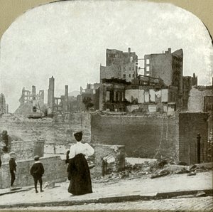 Patrząc na zachód od synagogi żydowskiej, 1906. autorstwa Unbekannt