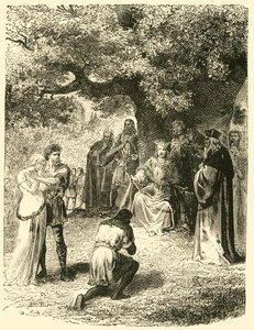 Ludwik IX, Wymierzanie sprawiedliwości w lesie Vincennes, XIII wiek, 1890. autorstwa Unbekannt