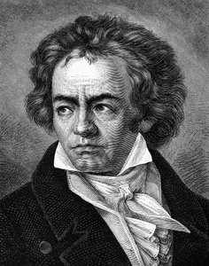 Ludwig van Beethoven 1770-1827, niemiecki kompozytor autorstwa Unbekannt
