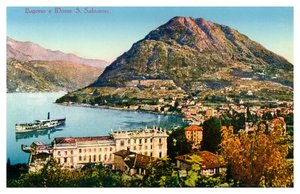 Lugano i Monte San Salvatore, Szwajcaria, XX wiek autorstwa Unbekannt