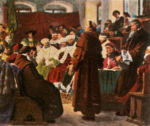 Luter na sejmie w Wormacji, 1521, 1936. autorstwa Unbekannt