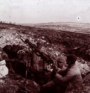 Karabiny maszynowe, Mount Kemmel, Flandria, Belgia, c1914-c1918 autorstwa Unbekannt