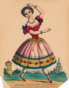 Madame Auriol jako Columbine, c1849. autorstwa Unbekannt