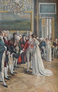 Madame Bonaparte przyjmuje ambasadorów w Tuileries, 1896 r autorstwa Unbekannt