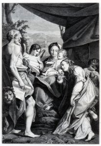 Madonna z Dzieciątkiem ze św. Hieronima i Marią Magdaleną Dzień 1525-1528 1870 autorstwa Unbekannt