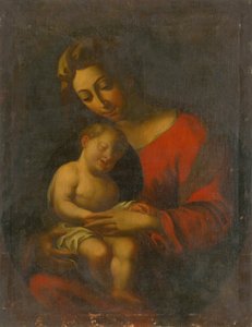 Madonna ze śpiącym Jezusem autorstwa Unbekannt