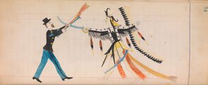 Maffet Ledger: wódz i żołnierz Indian, ok. 1930 r. 1874-81. autorstwa Unbekannt