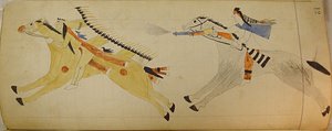 Maffet Ledger: Dwóch Indian konnych, ca. 1874-81. autorstwa Unbekannt