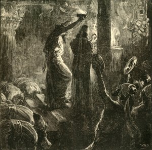 Magowie wokół świętego ognia, 1890. autorstwa Unbekannt