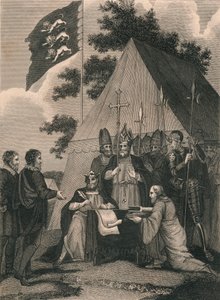 Magna Charter podpisany przez króla Jana, 1215, c. 19th century autorstwa Unbekannt