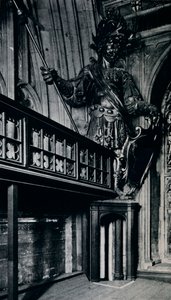 Magog Corineus, jeden z dwóch gigantów City spłonął w pożarze londyńskiego Guildhall, 1940 autorstwa Unbekannt