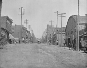 Main Street, Butte City, Montana, ok. 1897. autorstwa Unbekannt