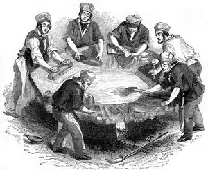 Robienie czapek bobrowych, 1841 autorstwa Unbekannt