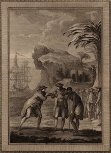 Mężczyzna sprzedaje niewolnicę, 1775. autorstwa Unbekannt