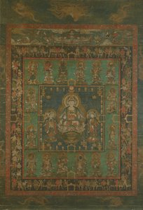 Mandala Hannyi Bosatsu, XIV wiek. autorstwa Unbekannt