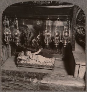 Żłób Chrystusa, cerkiew Narodzenia, Betlejem, ok. 1900 autorstwa Unbekannt