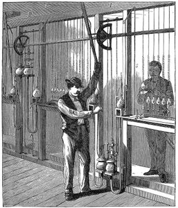 Produkcja żarówek elektrycznych, c1883 1896 autorstwa Unbekannt