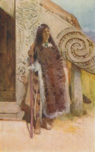 Maorys w stroju ludowym, 1924 autorstwa Unbekannt