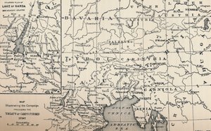 Mapa ilustrująca kampanię poprzedzającą traktat w Campo-Formio, 1797, 1896 autorstwa Unbekannt