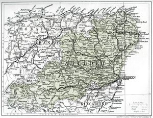 Mapa Aberdeenshire, 1924-1926 autorstwa Unbekannt