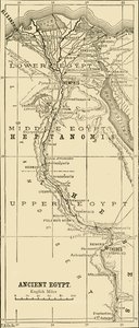 Mapa starożytnego Egiptu, 1890. autorstwa Unbekannt