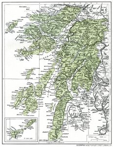 Mapa Argyllshire, 1924-1926 autorstwa Unbekannt