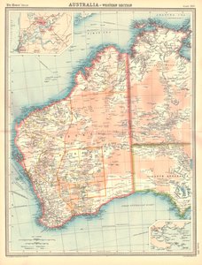 Mapa Australii - sekcja zachodnia autorstwa Unbekannt