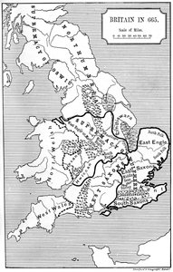 Mapa Wielkiej Brytanii w 665, 1892 r. autorstwa Unbekannt