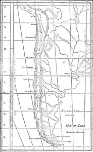 Mapa Chile, 1911 autorstwa Unbekannt