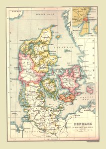 Mapa Danii, 1902. autorstwa Unbekannt