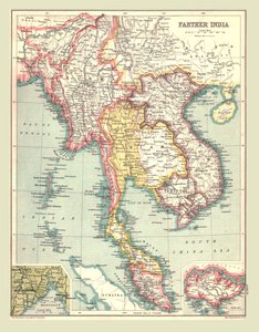 Mapa dalszych Indii, 1902. autorstwa Unbekannt