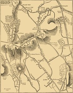 Mapa Hornsey i sąsiedztwa z 1819 r., ok. 1876 r. autorstwa Unbekannt