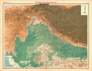 Mapa Indii - sekcja północno-zachodnia autorstwa Unbekannt