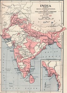 Mapa Indii w 1856 1906. autorstwa Unbekannt