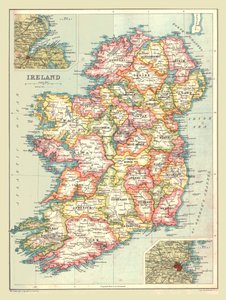 Mapa Irlandii, 1902. autorstwa Unbekannt