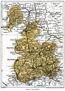 Mapa Lancashire, 1924-1926 autorstwa Unbekannt