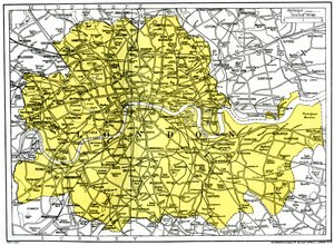 Mapa Londynu, 1924-1926 autorstwa Unbekannt