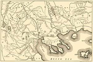 Mapa Macedonii i przyległych dzielnic, 1890. autorstwa Unbekannt