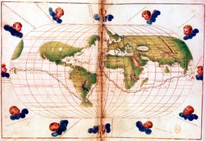 Mapa podróży dookoła świata Magellana, 1519-1521 autorstwa Unbekannt