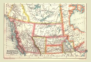 Mapa Manitoby i Północnego Zachodu, 1902. autorstwa Unbekannt