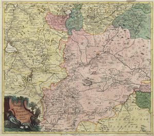 Mapa guberni moskiewskiej i części najbliższych prowincji, 1745 autorstwa Unbekannt