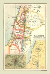 Mapa Palestyny z podziałem na plemiona, 1902. autorstwa Unbekannt