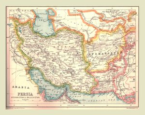Mapa Persji, 1902. autorstwa Unbekannt