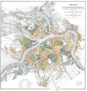 Mapa Petersburga autorstwa Unbekannt
