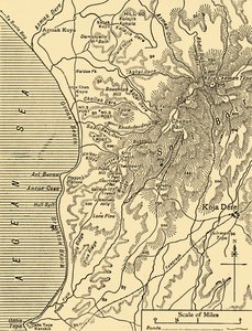 Mapa Sari Bair, półwysep Gallipoli, I wojna światowa, 1915, c1920. autorstwa Unbekannt